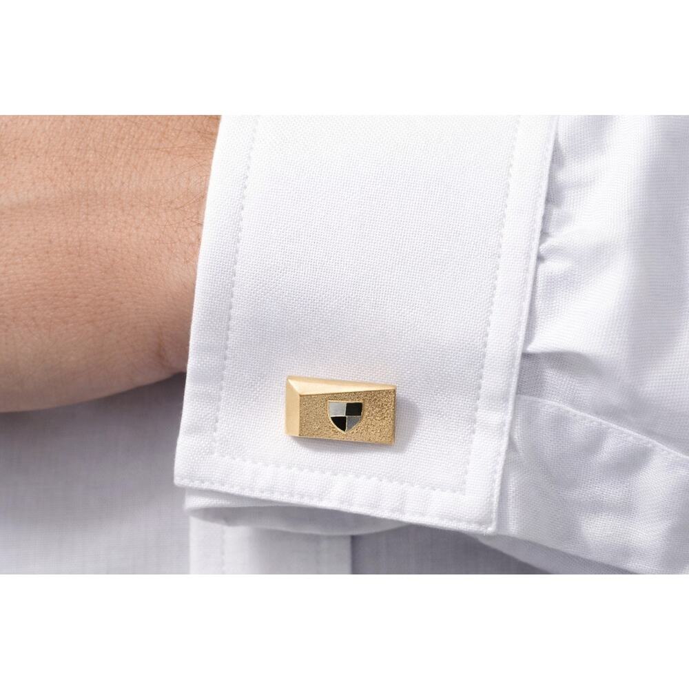 Vintage Heraldic Shield Gold-tone Hicock USA, Designer Cufflinks Cuff Links cl-